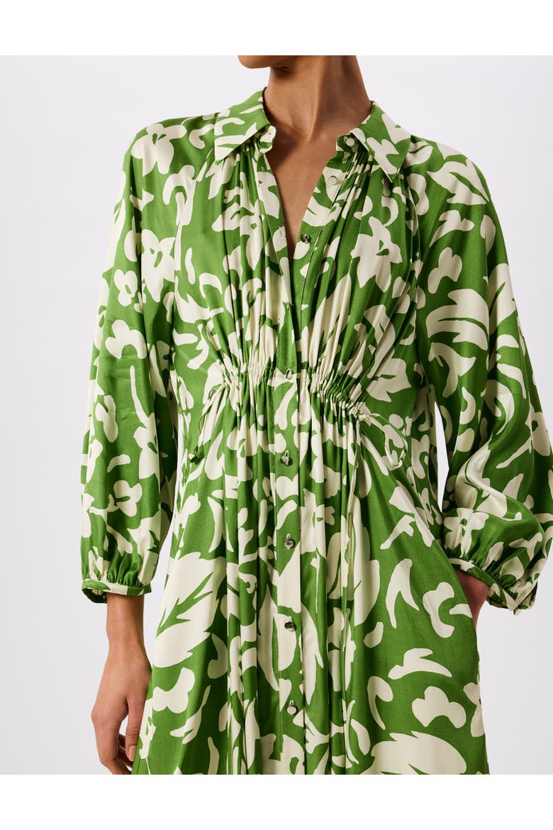 Floral Trapeze Shirt Dress