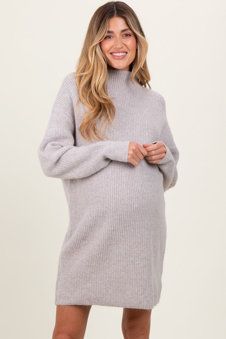Mock Neck Mini Sweater Dress
