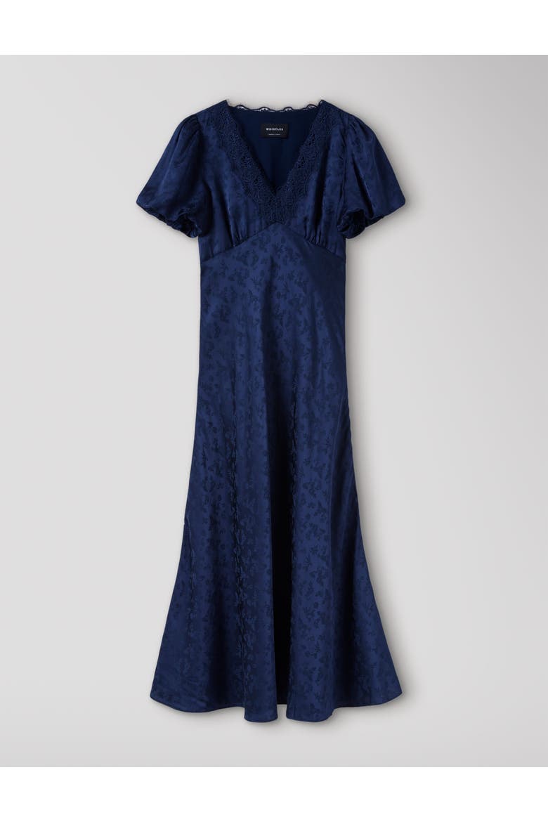 Jacquard V-Neck Midi Dress