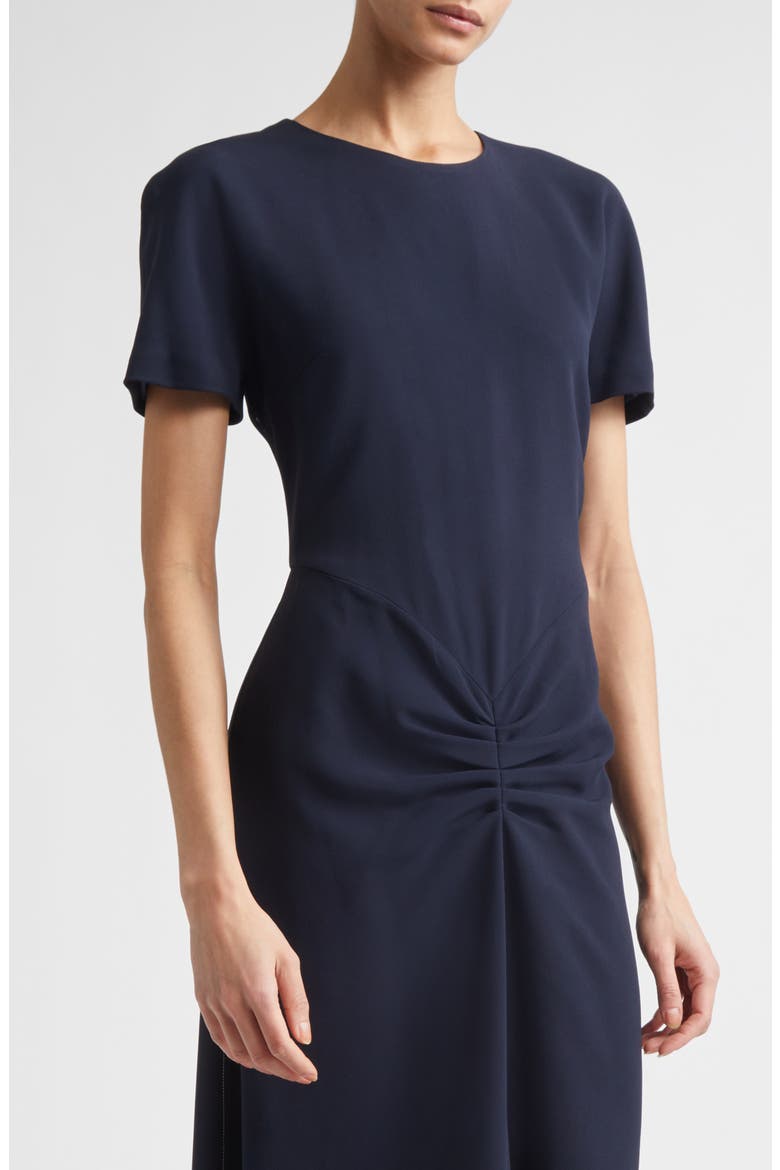 Gathered Detail Jersey Midi Dress
