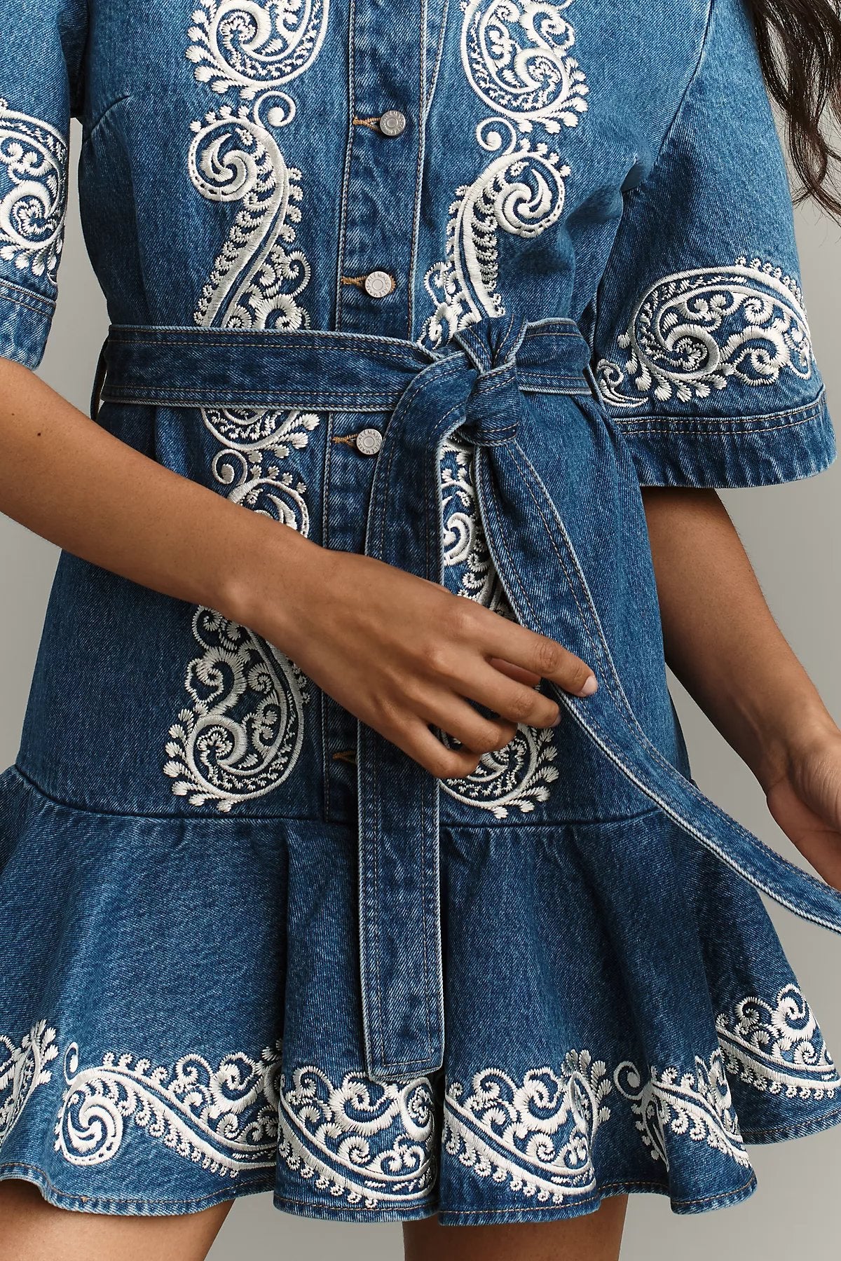 ALÉMAIS Jacones Denim Mini Dress - Image 4