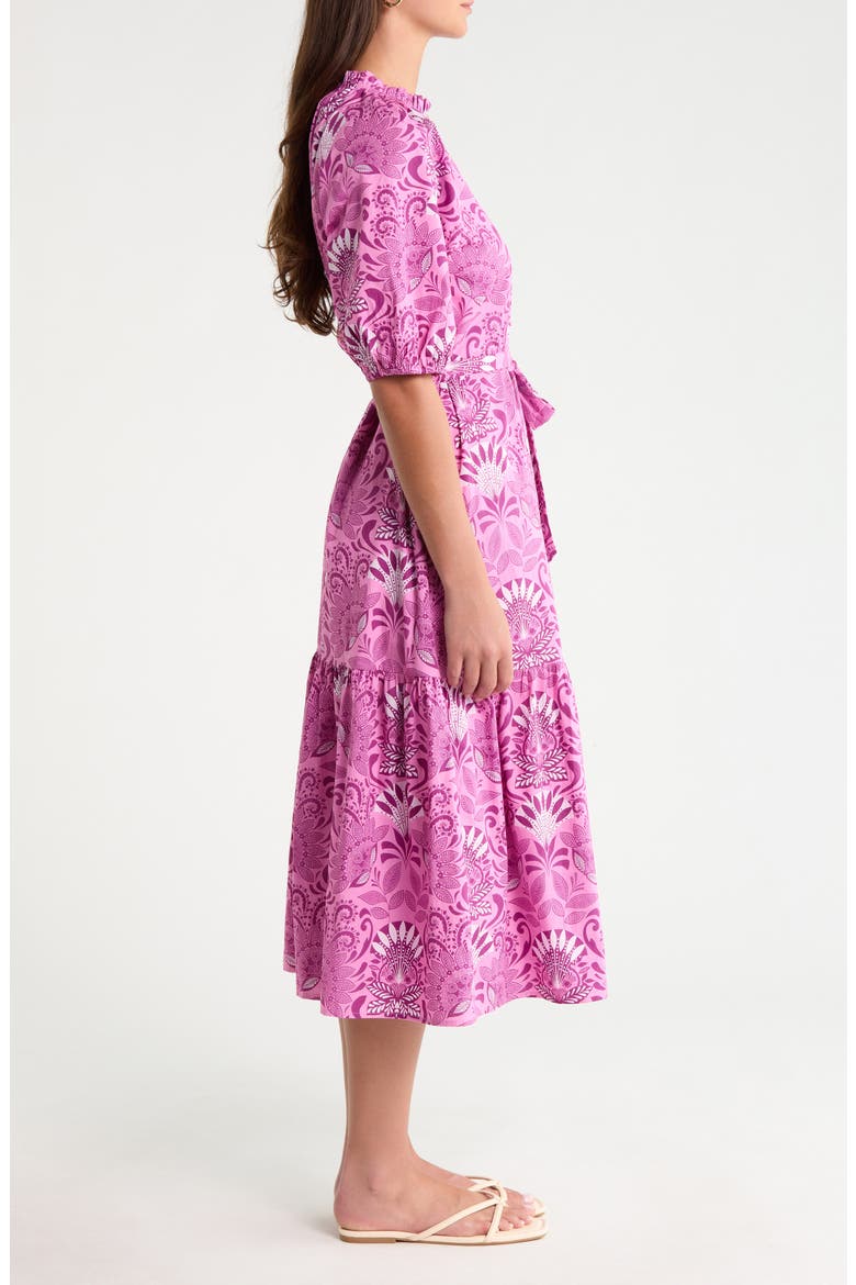 Wynette Belted Tiered Midi Dress