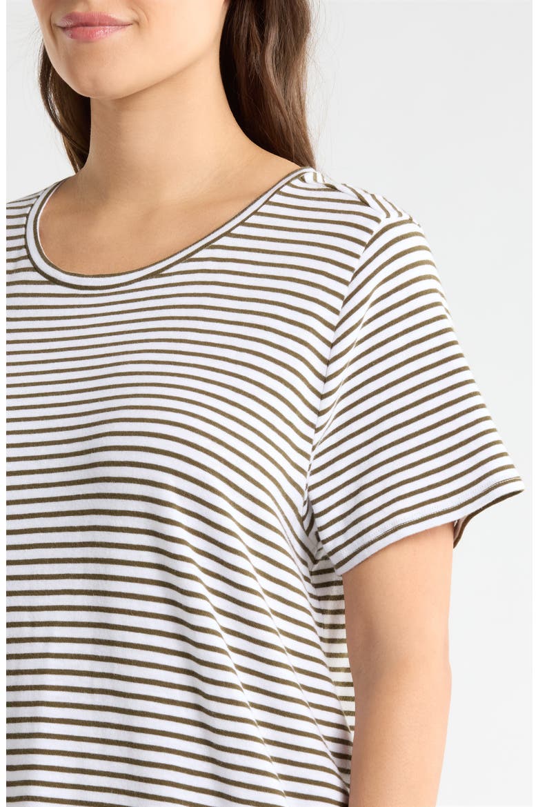 Stripe T-Shirt Midi Dress