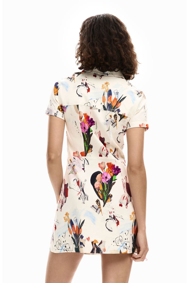 Printed Mini Shirtdress