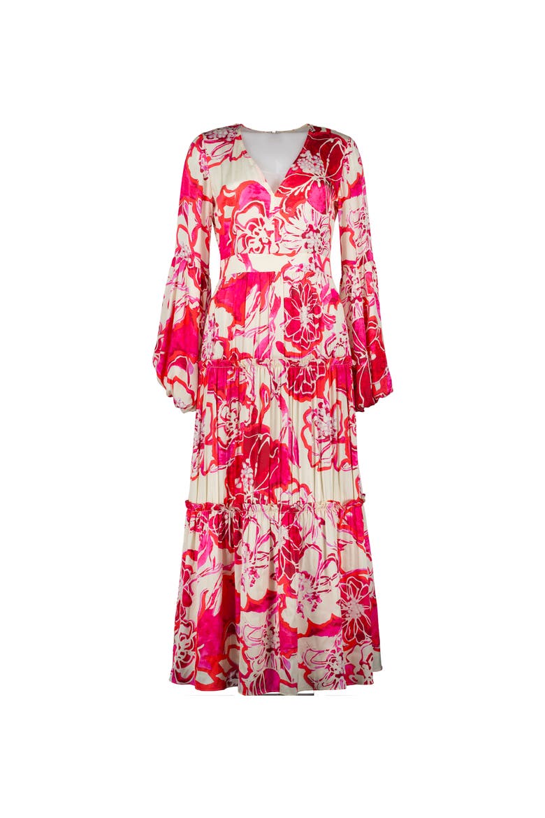 Puff Sleeve Floral Maxi Dress