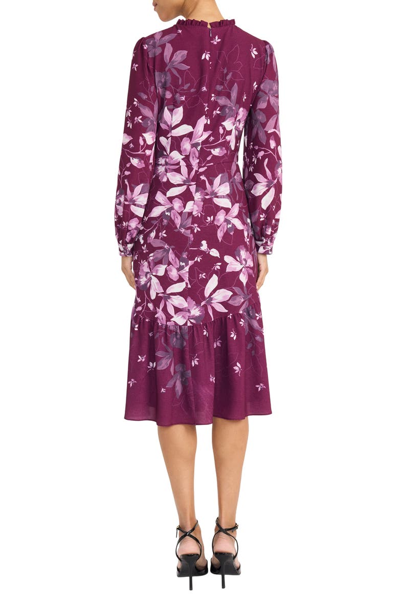 Floral Long Sleeve Midi Dress