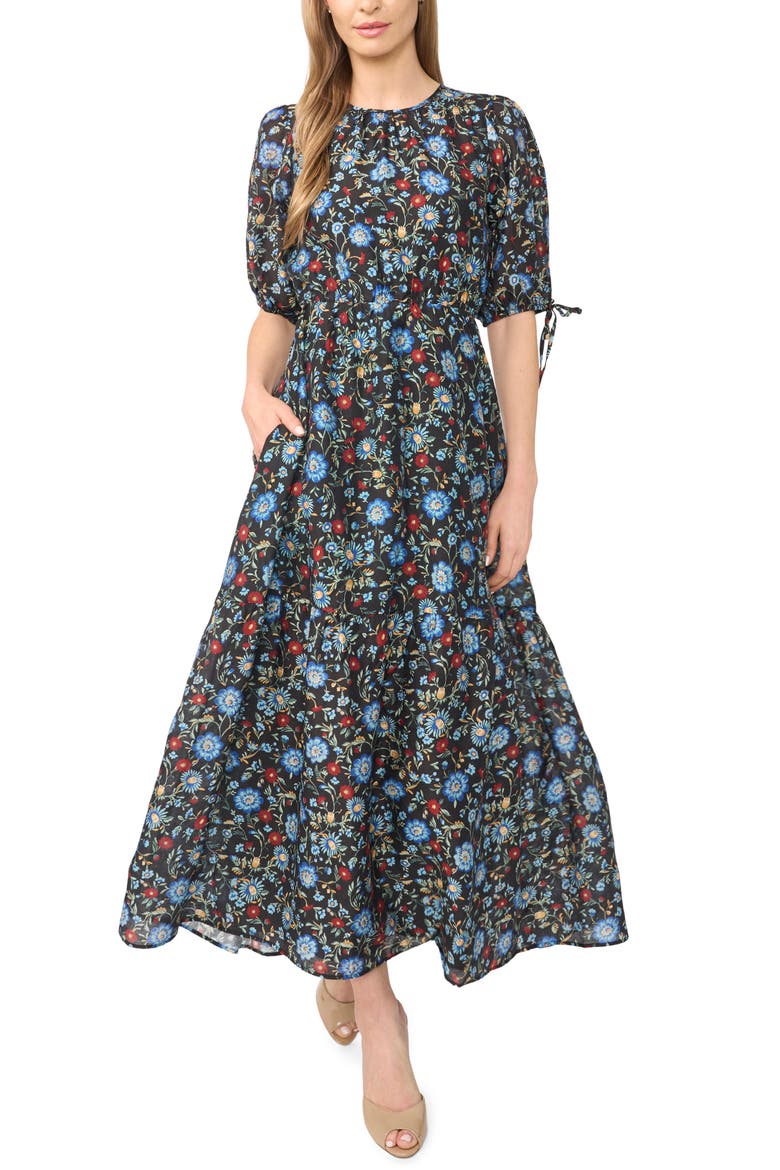 Puff Sleeve Maxi Dress