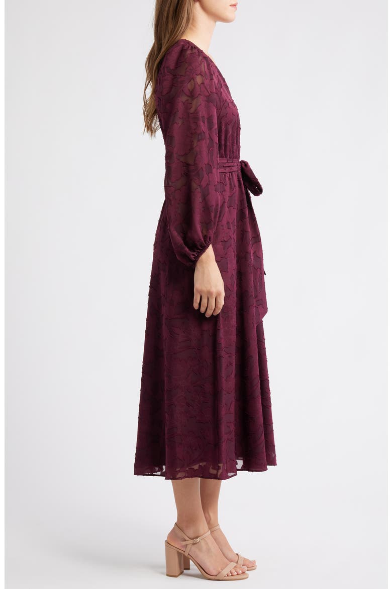 Floral Appliqué Long Sleeve Dress