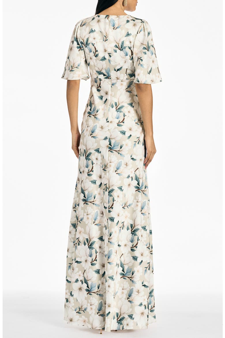 Mae Floral Flutter Sleeve Gown