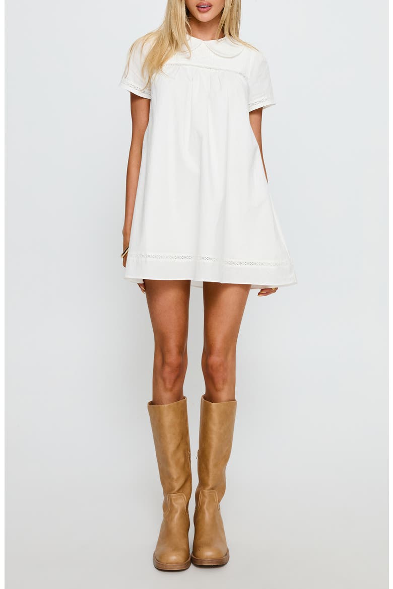 Bethanne Lace Detail Cotton Babydoll Minidress