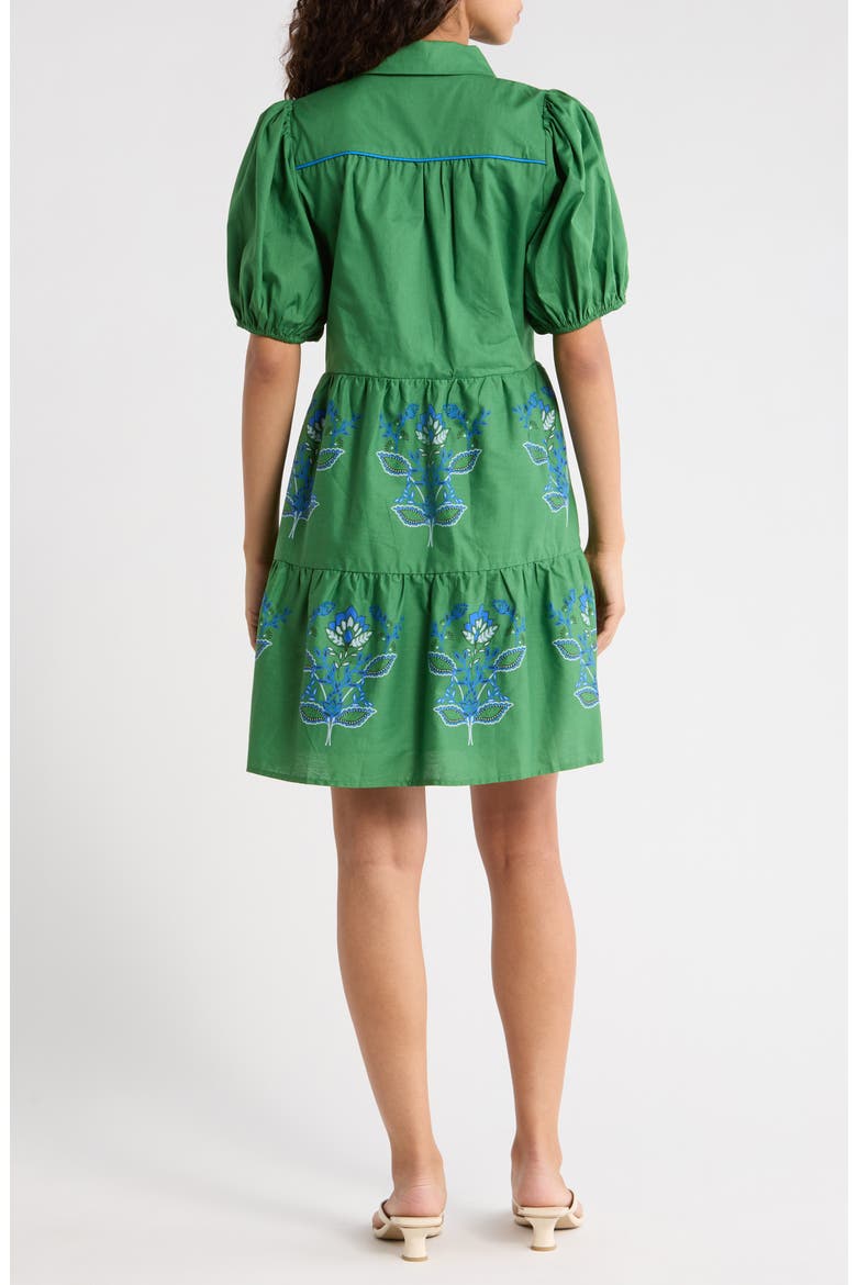 Meridy Floral Burie Tiered Minidress