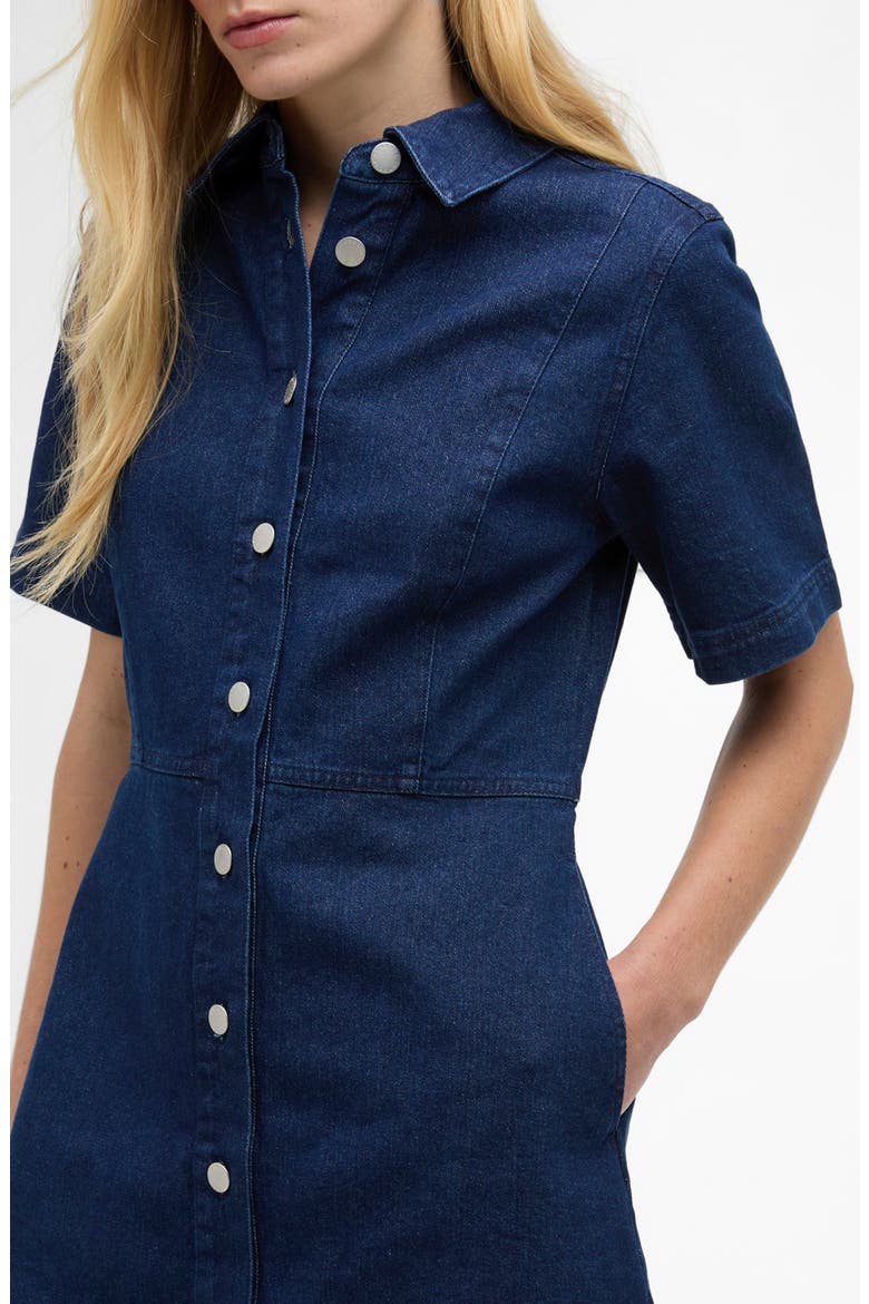 Maia Button-Up Denim Mini Shirtdress