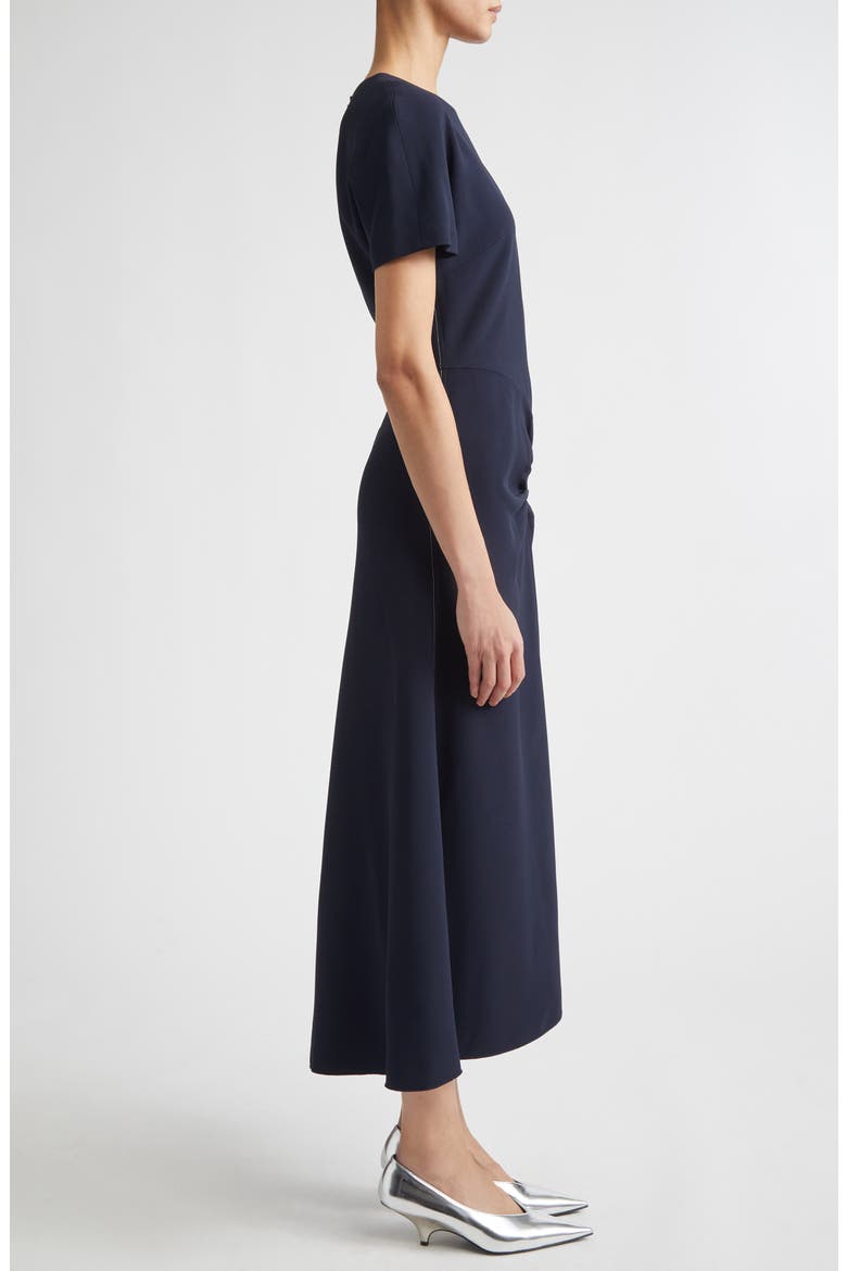 Gathered Detail Jersey Midi Dress
