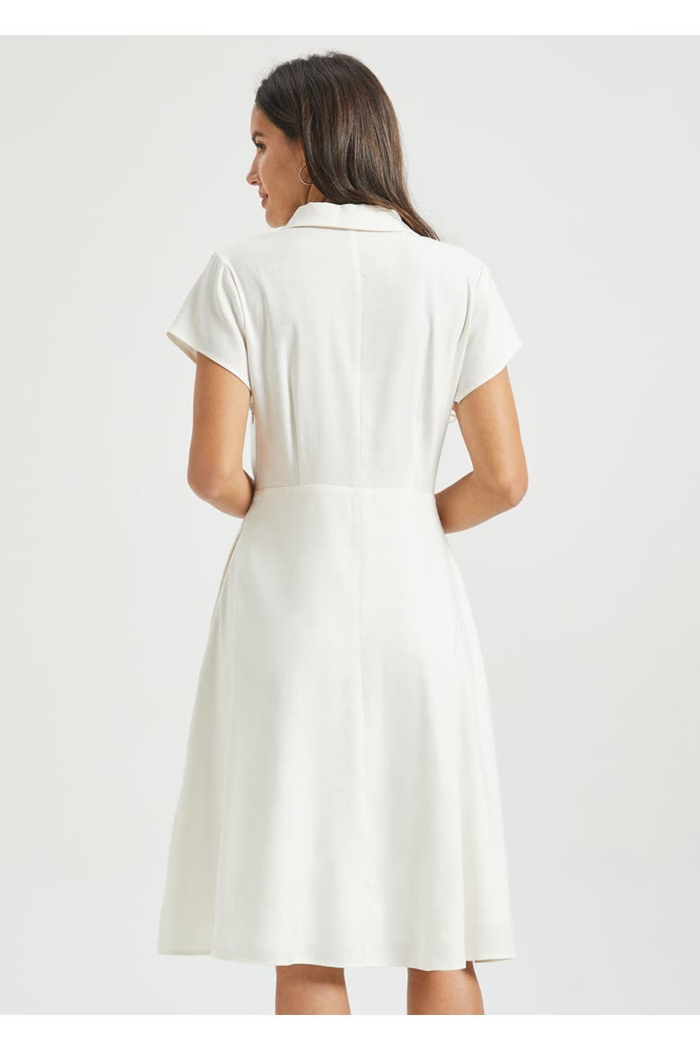 AirWeave Fit & Flare Shirt Dress Stretch Linen