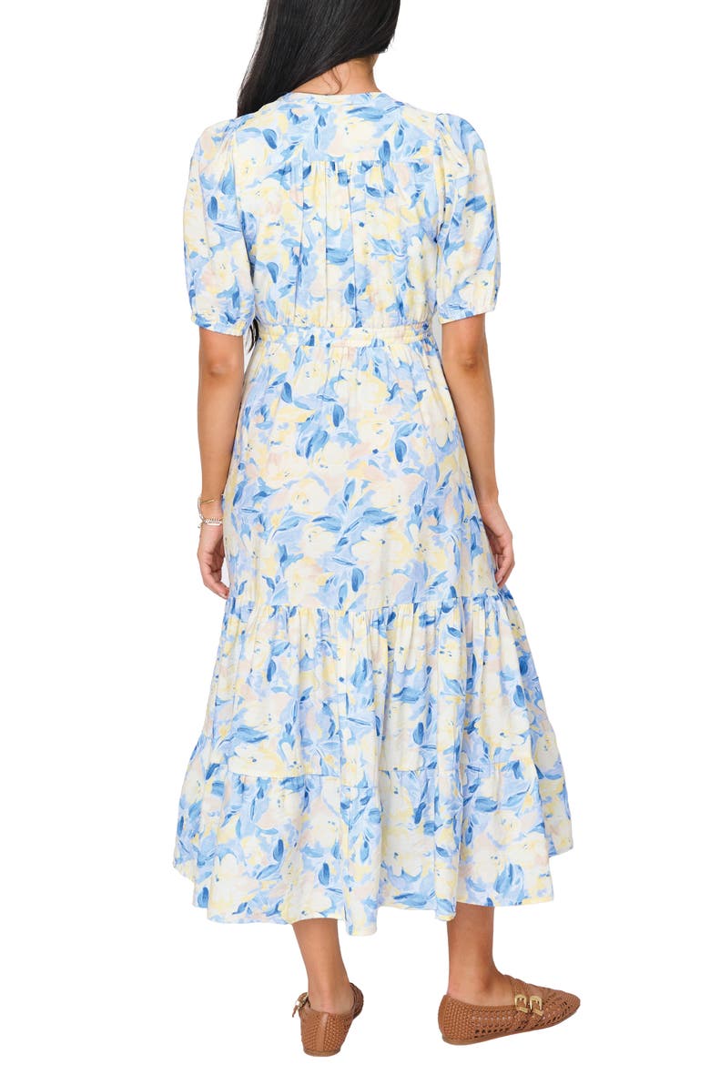 Kira Floral Drawstring Maxi Dress