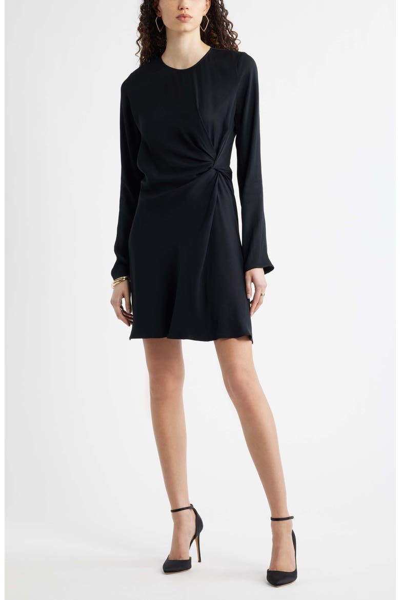 Side Twist Long Sleeve Minidress