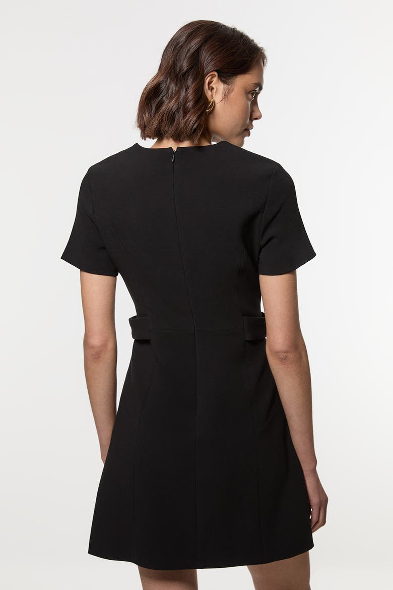 Tab Detail Tailored Mini Dress