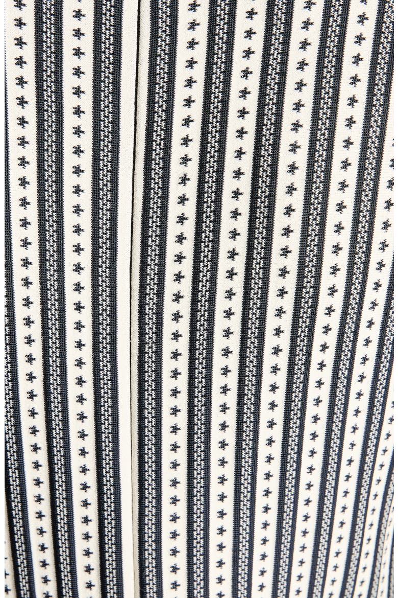 Jacquard Stripe Trumpet Sweater Dress