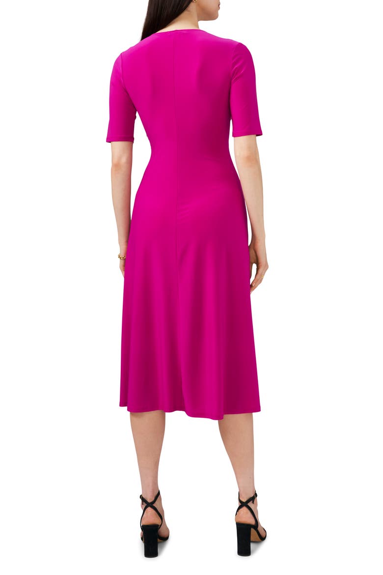 Faux Wrap Midi Dress