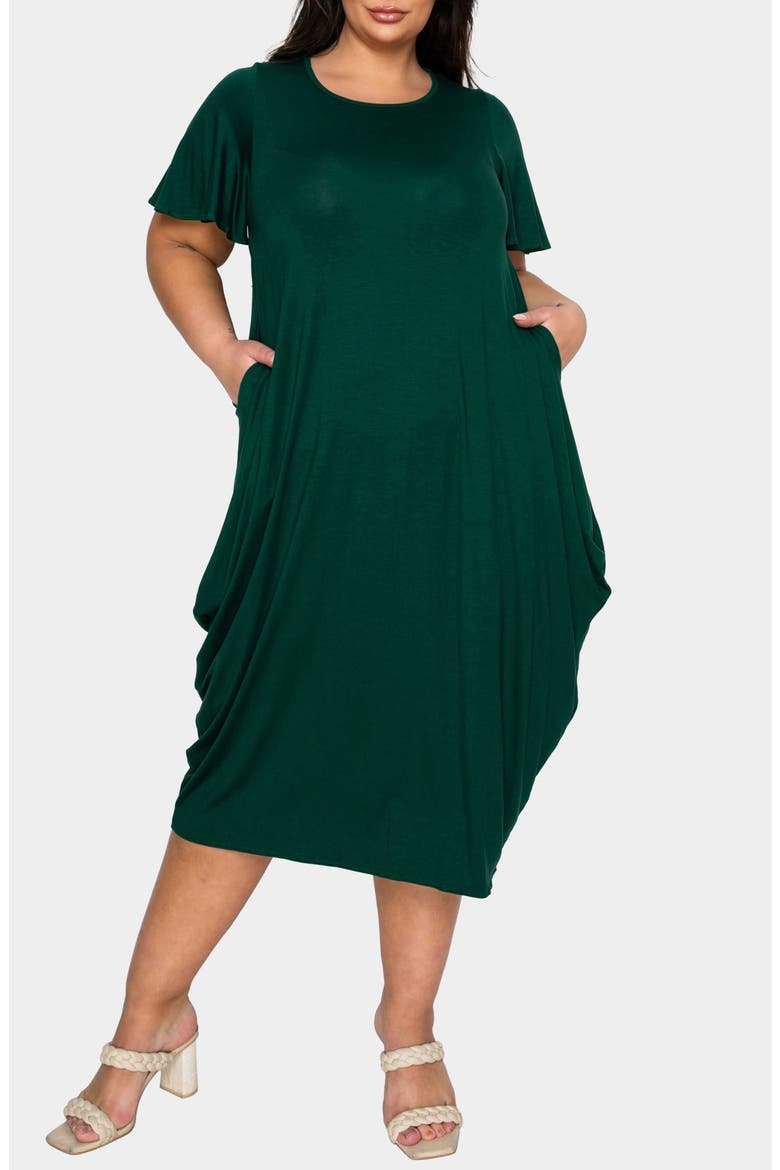 Liz Flutter Sleeve Midi Dress