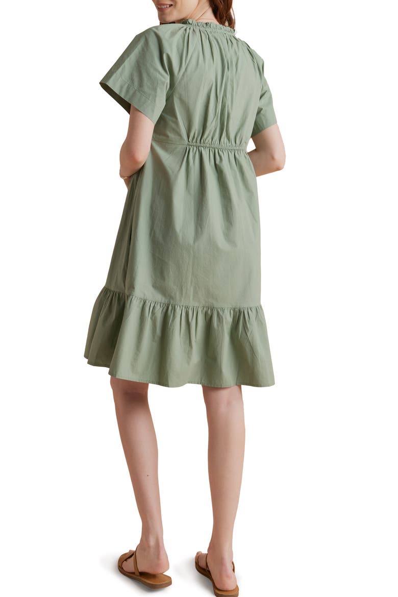 Tiered Cotton Maternity Dress