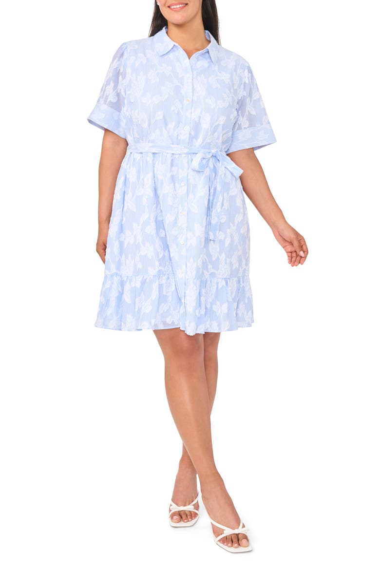 Tie Waist Mini Shirtdress