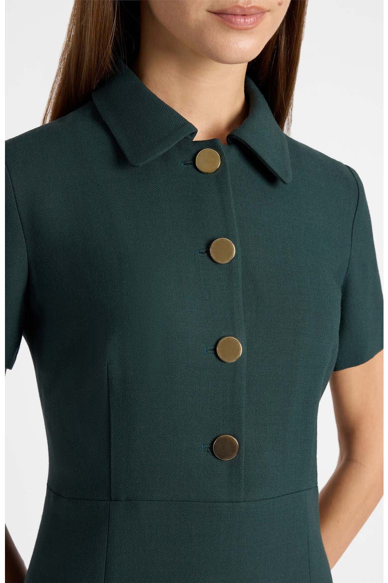 Sahara Short Sleeve Asymmetric Midi Twill Dress
