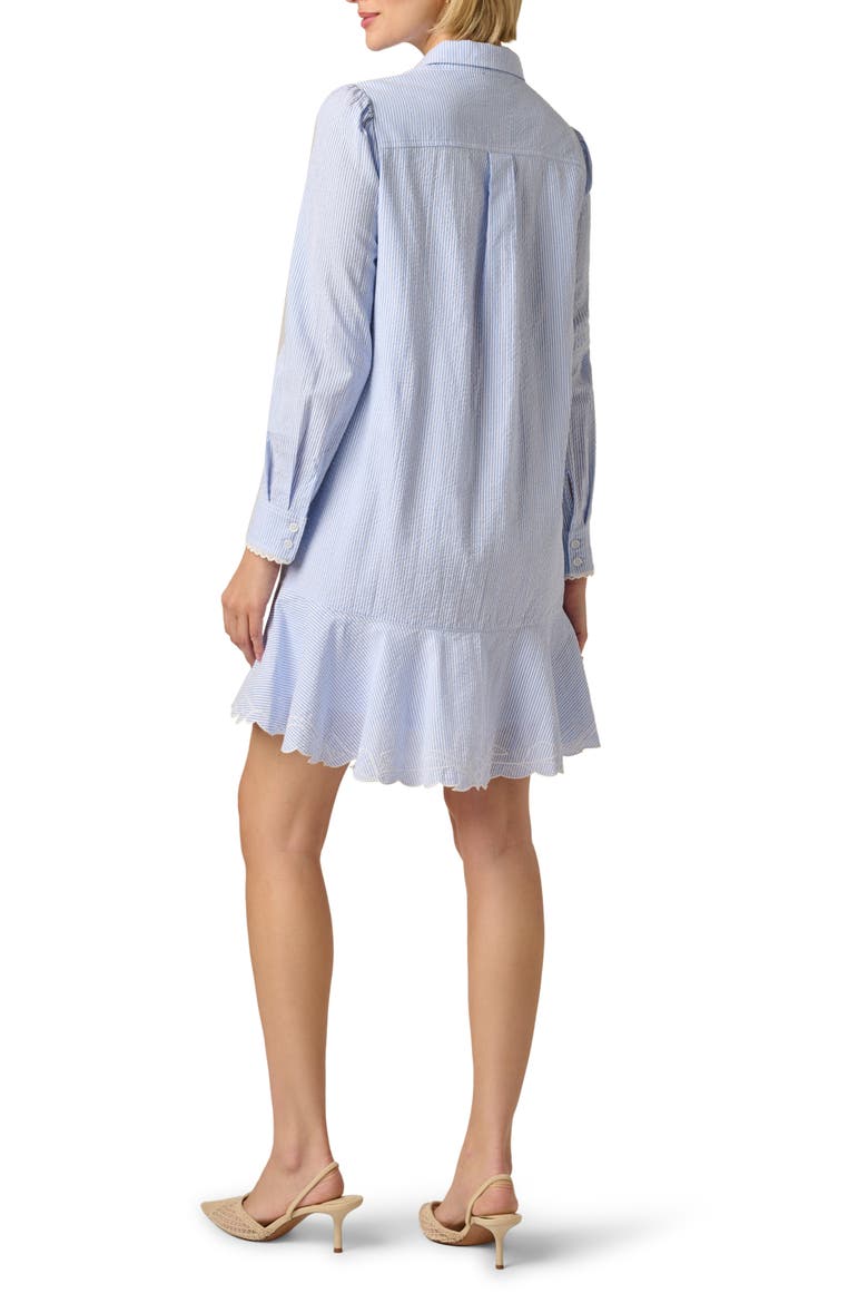 Hailey Stripe Button-Up Shift Shirtdress