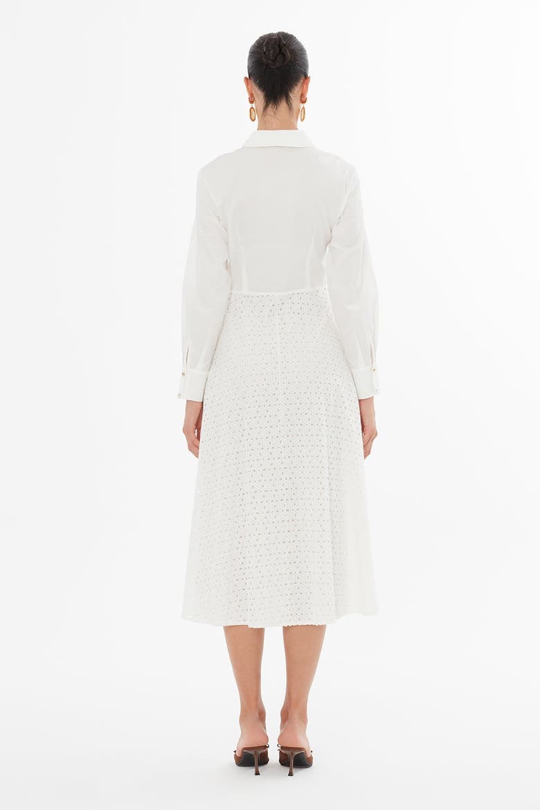 Ecru Collared Maxi Dress