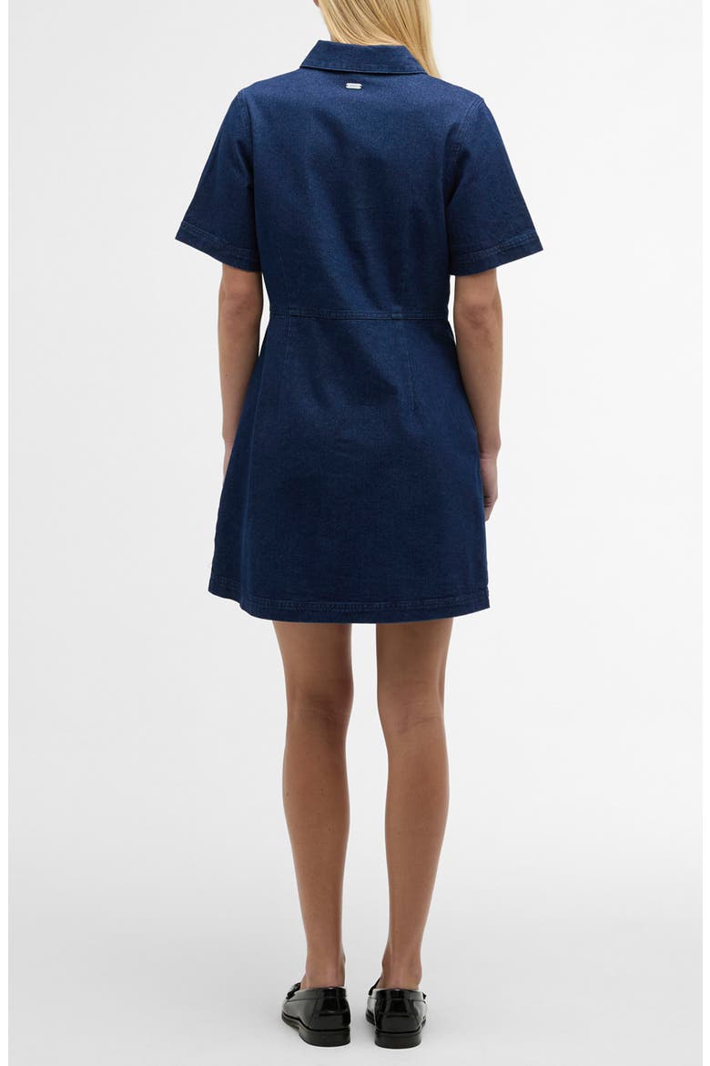 Maia Button-Up Denim Mini Shirtdress