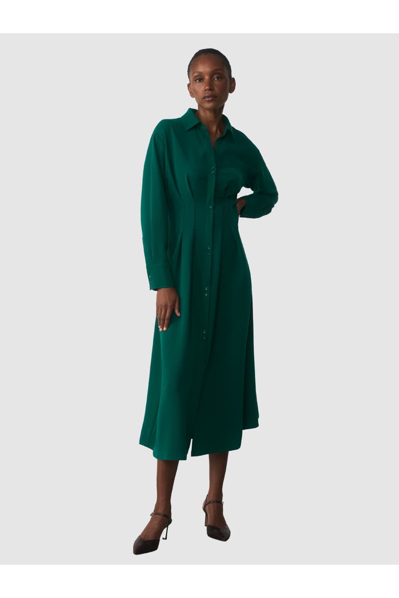 Amara Long Sleeve Collared Shirt Dress