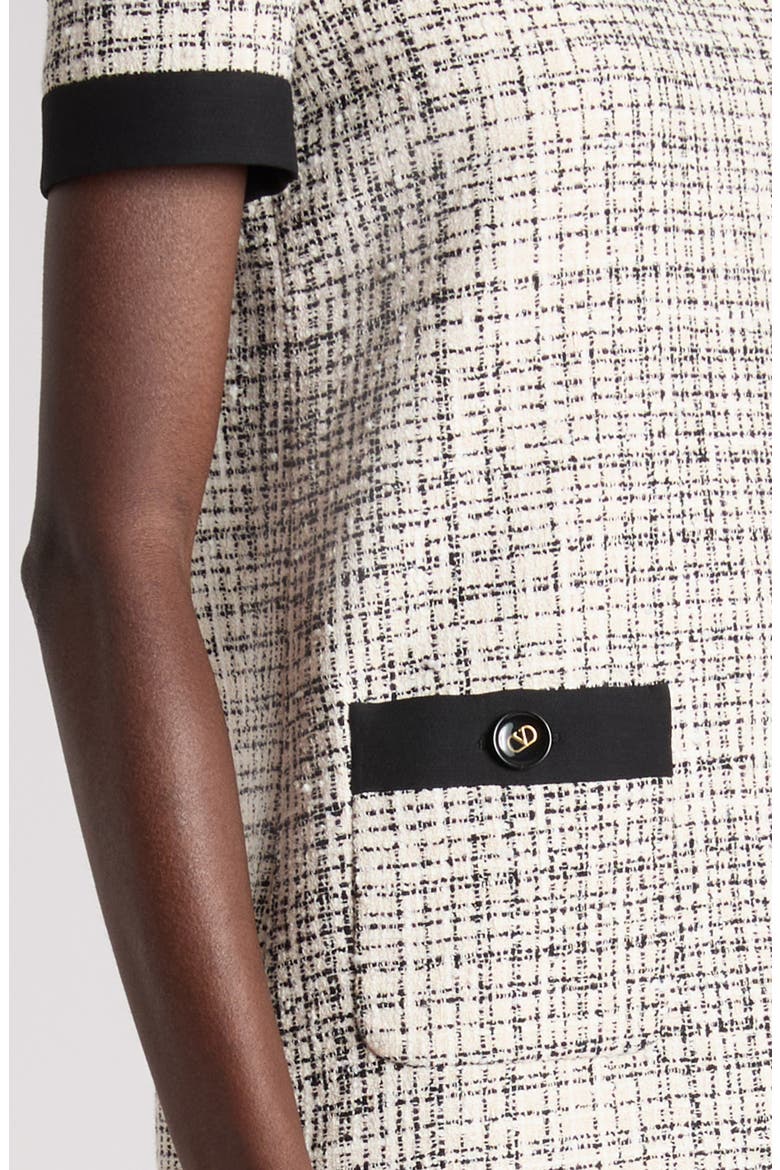 Short Sleeve Tweed Minidress