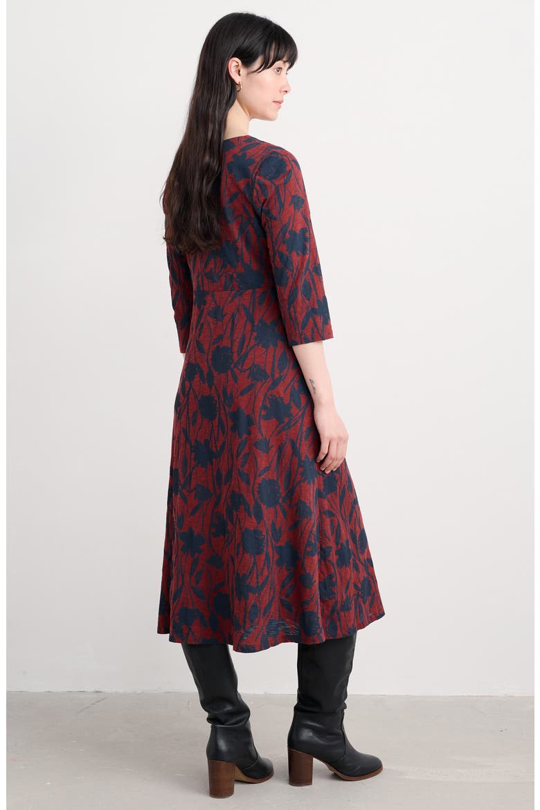 Chapelle Floral Organic Cotton Jersey Midi Dress