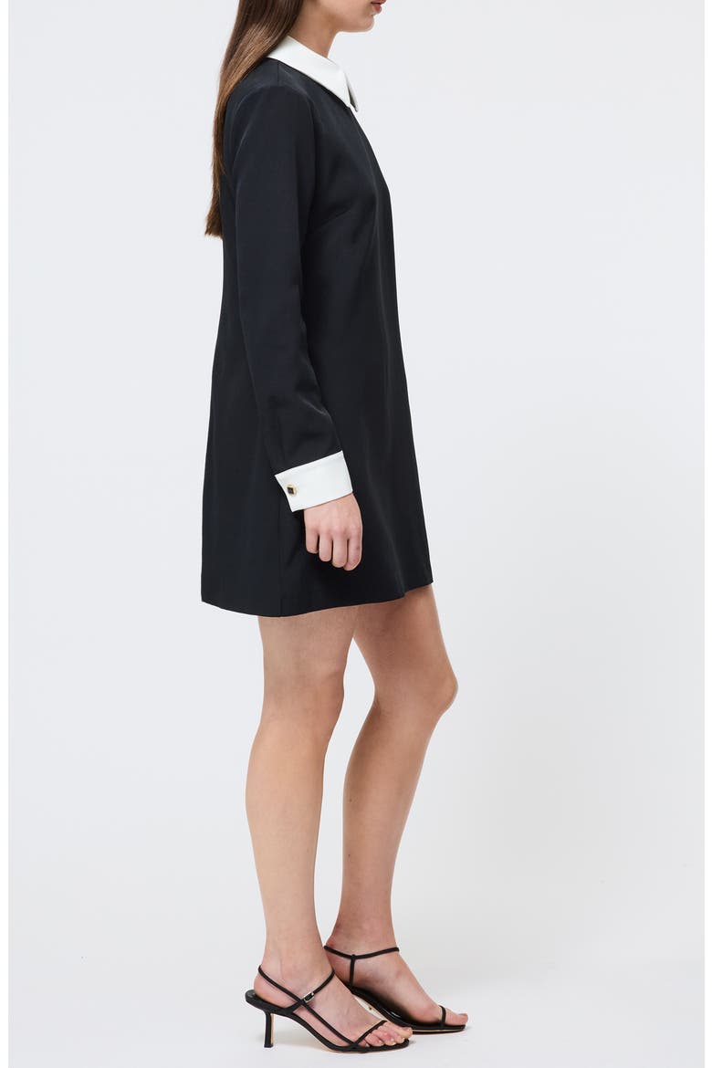 Echo Collared Long Sleeve Shift Dress