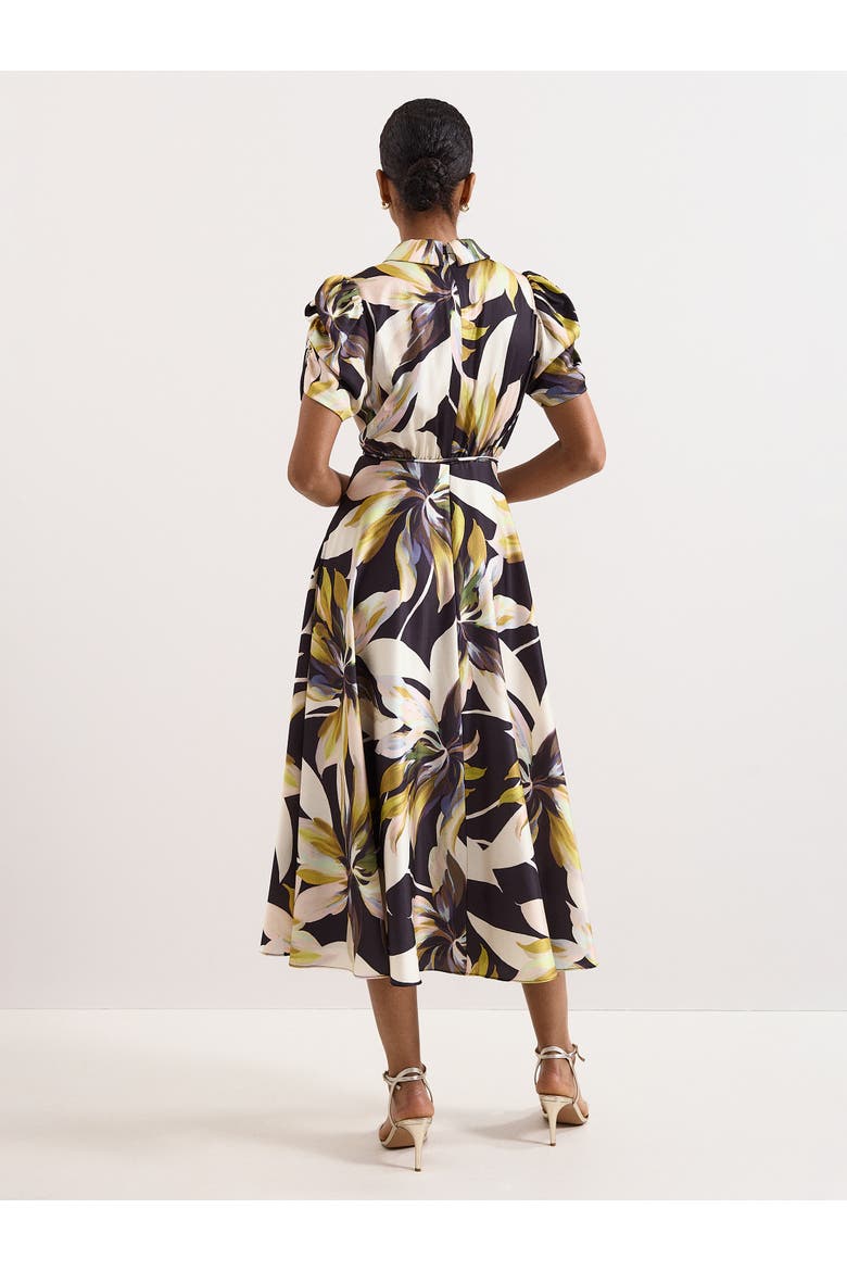 Bella Puff Sleeve Printed Shirt Dress