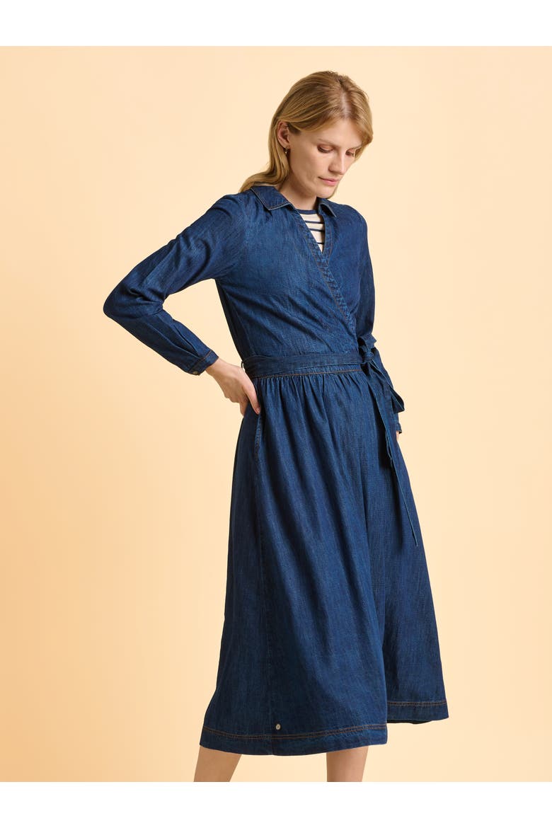 Fern Long Sleeve V-Neck Shirt Midi Dress