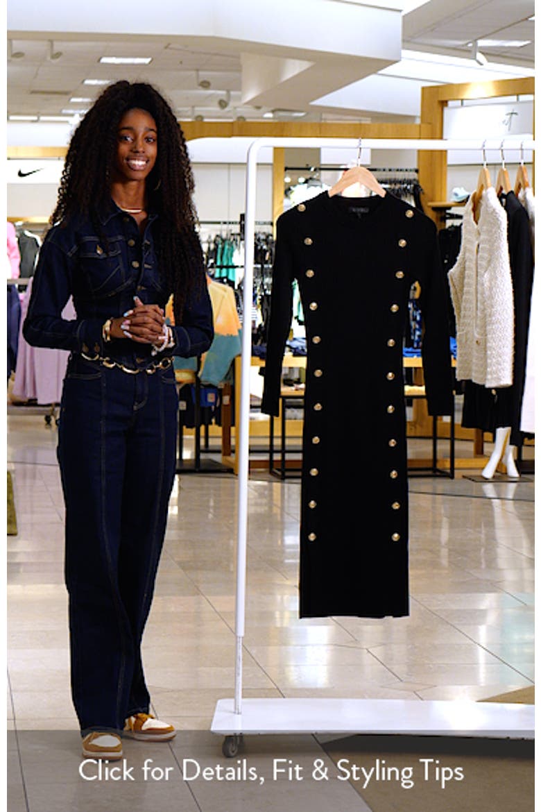 Ribbed Long Sleeve Sweater Dress