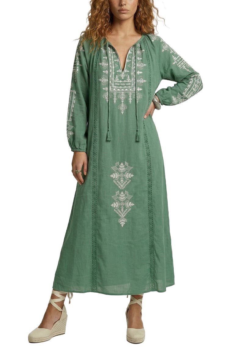 Aurelia Kaftan Style Embroidered Maxi Dress