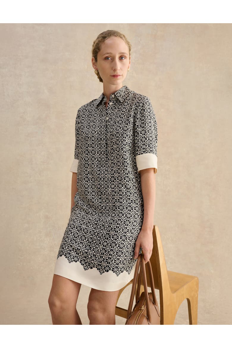 Marciella 3/4 Sleeve Printed Mini Dress