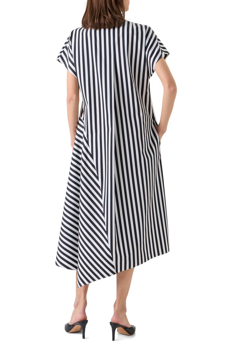 Kodak Stripe Cotton Poplin Midi Shirtdress