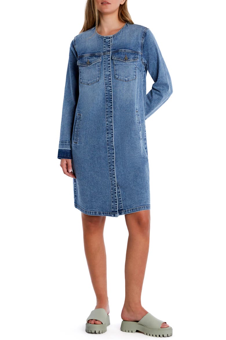Clara Long Sleeve Denim Shirt Dress
