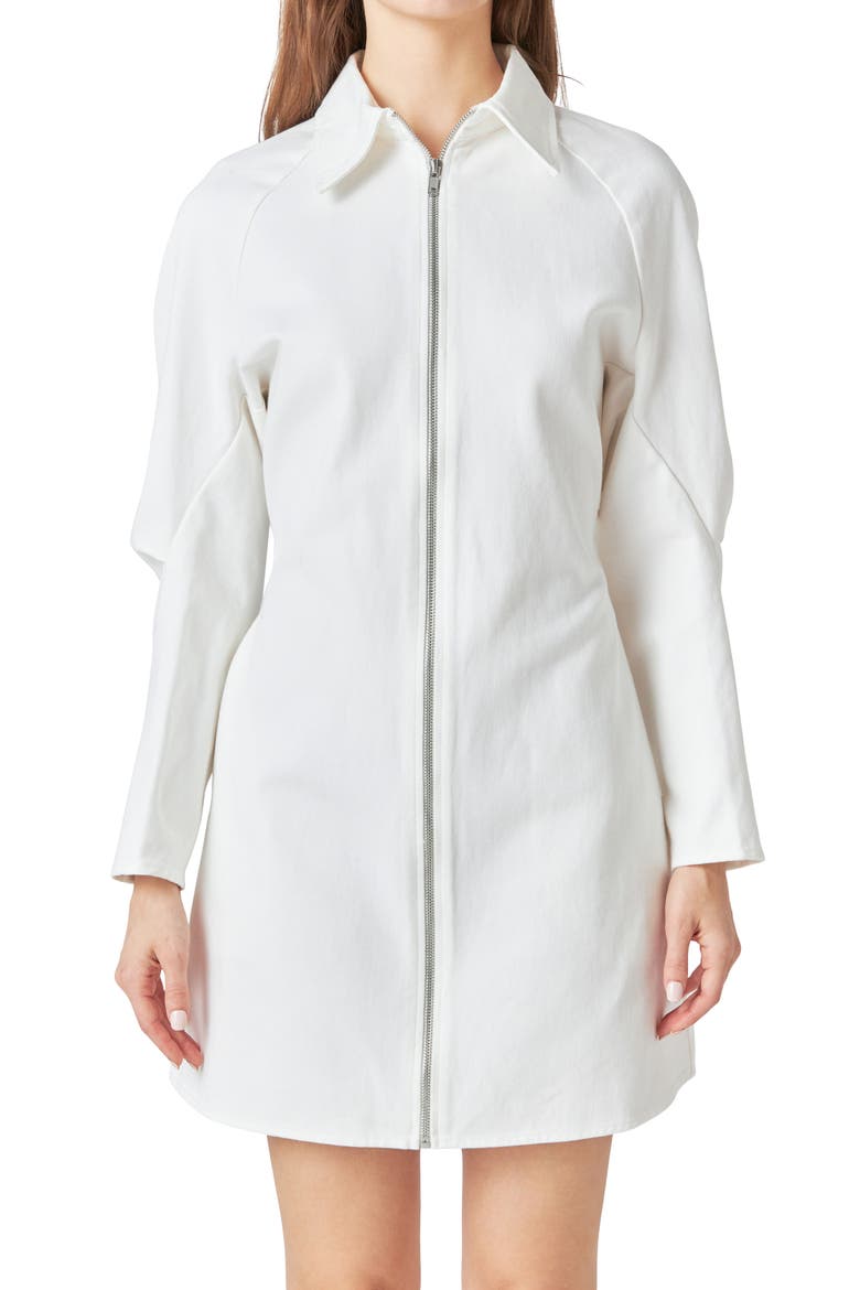 Long Sleeve Zip Minidress