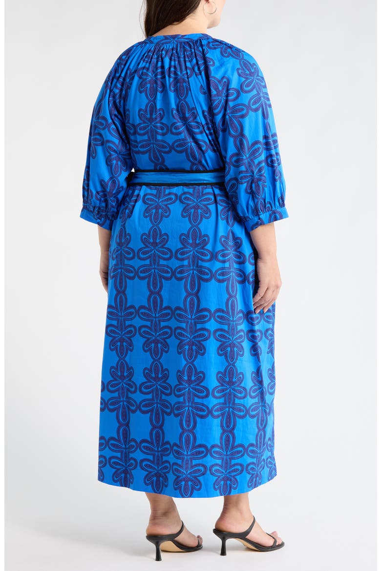 Romery Puff Sleeve Cotton Maxi Dress