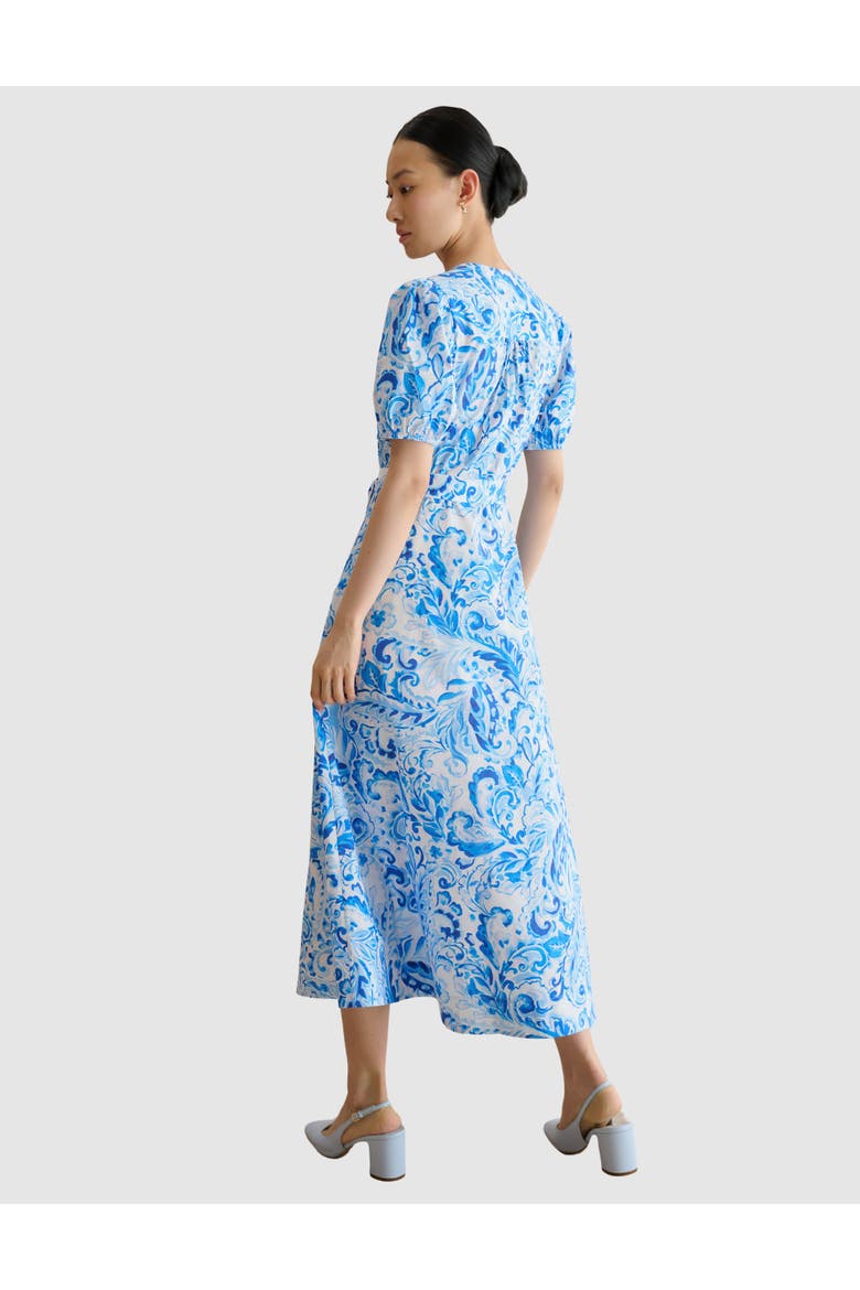 Libby Short Sleeve V-Neck Midi Dress