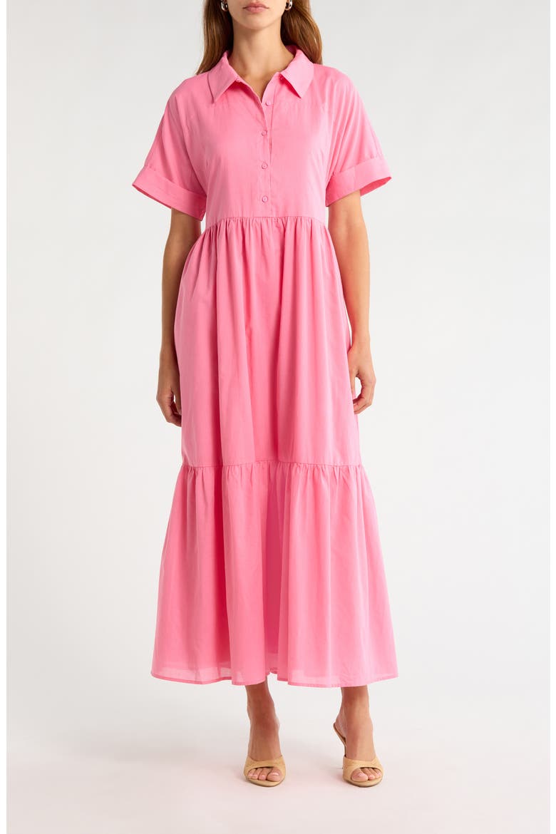 Astera Tiered Maxi Shirtdress