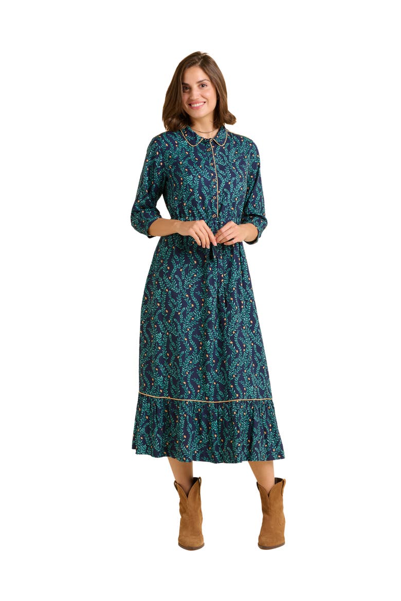 Skye 3/4 Sleeve Shirt Midi Dress