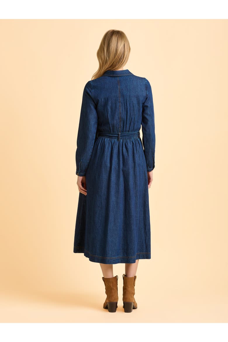 Fern Long Sleeve V-Neck Shirt Midi Dress
