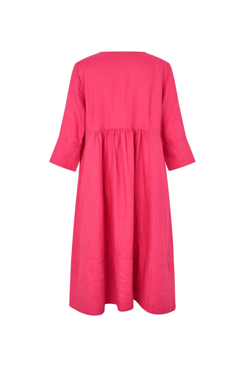 MaNasya Linen Tunic Midi Dress