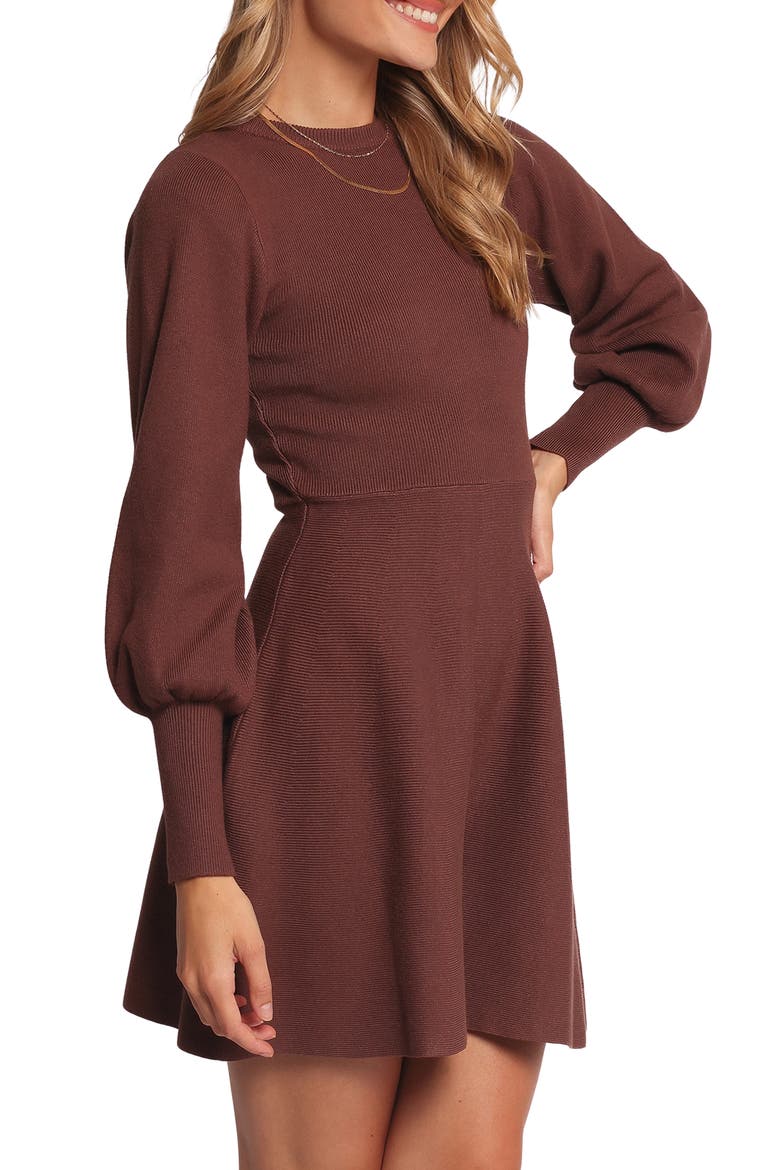 Gigi Long Sleeve Fit & Flare Sweater Minidress