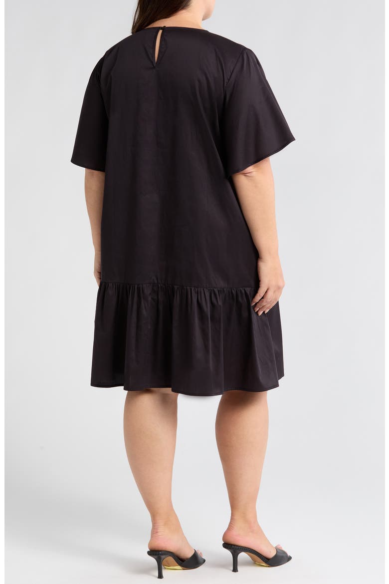 Agata Flutter Sleeve Cotton Dress